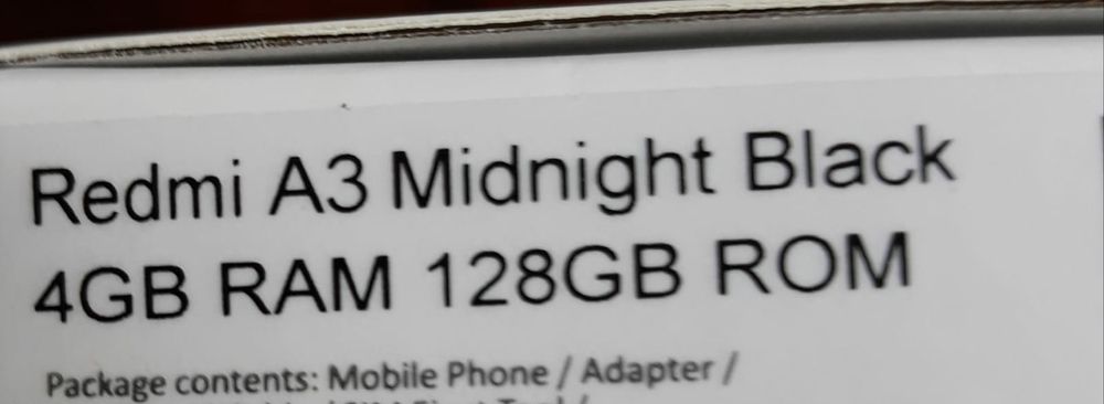 Redmi A3 4/128 novo