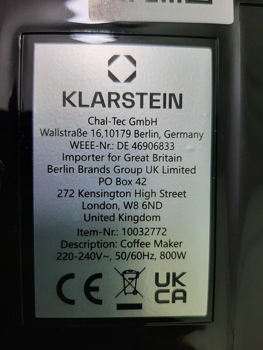 Кофемашина Klarstein Arabica