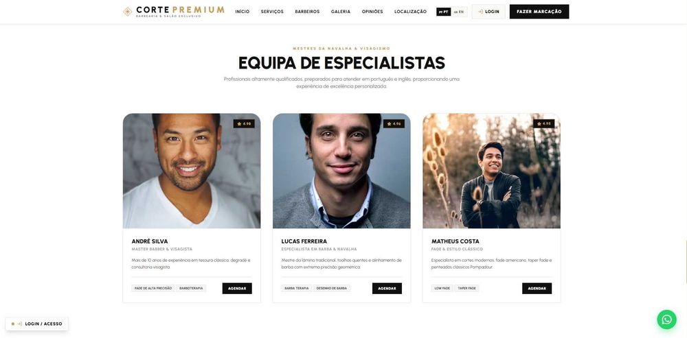 Tenha um Site Profissional para a Sua Barbearia por Apenas 75€/Mês