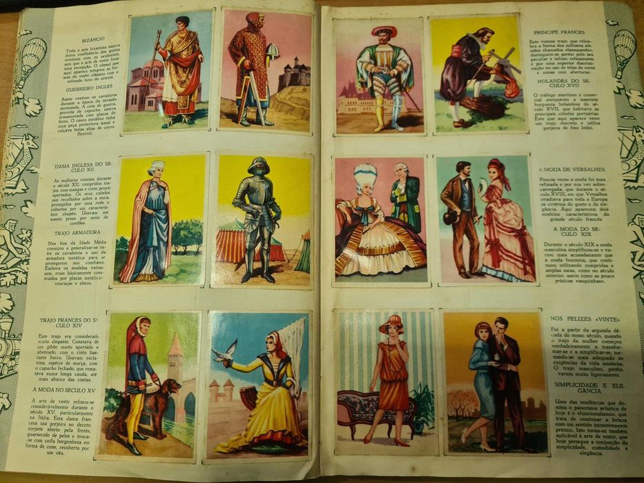 Caderneta c/ 250 cromos Enciclopédia Cultura