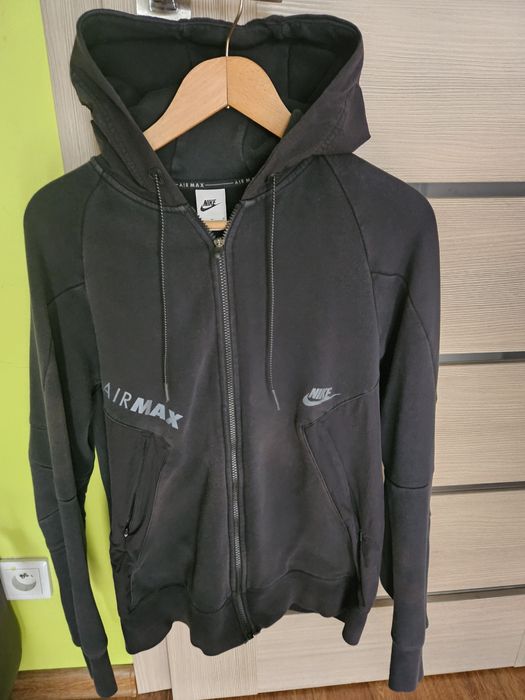 Nike AirMax M czarna bluza rozpinana z kapturem bawełna