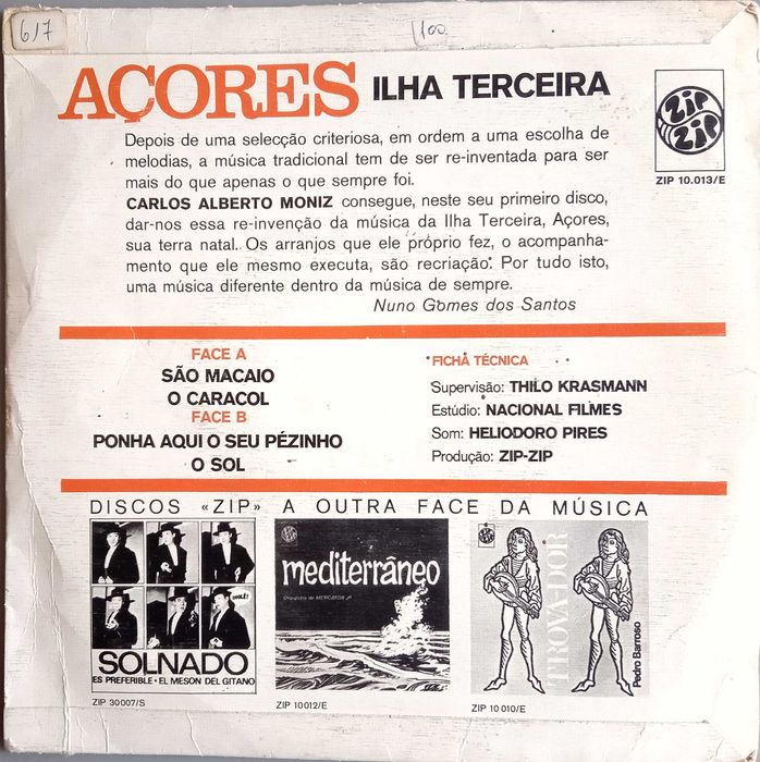 Carlos Alberto Moniz - - - - - Açores - - - - - EP