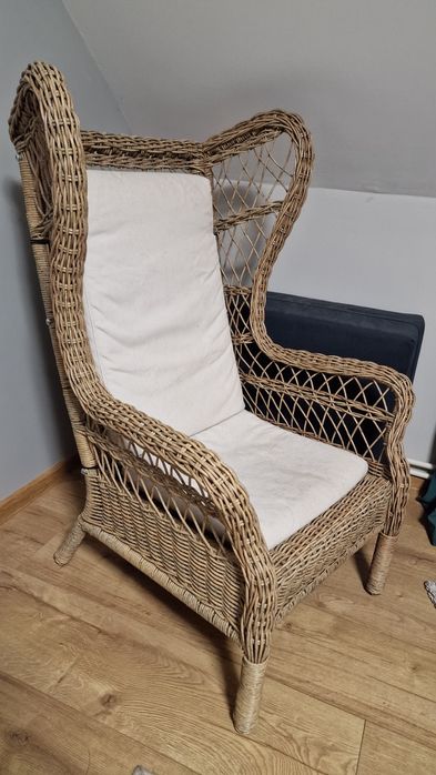 2 Fotele typu uszak, rattan Ikea