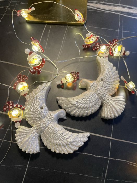 Новорічні іграшки фігурки горлиць( голубів), ручна робота!