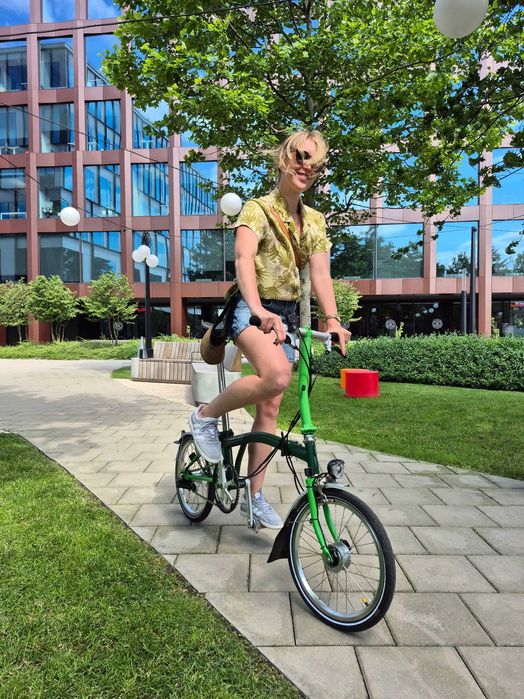 Brompton S3LD w niepowtarzalnym kolorze Racing Green / Apple Green z oświetleniem [GW+FV]