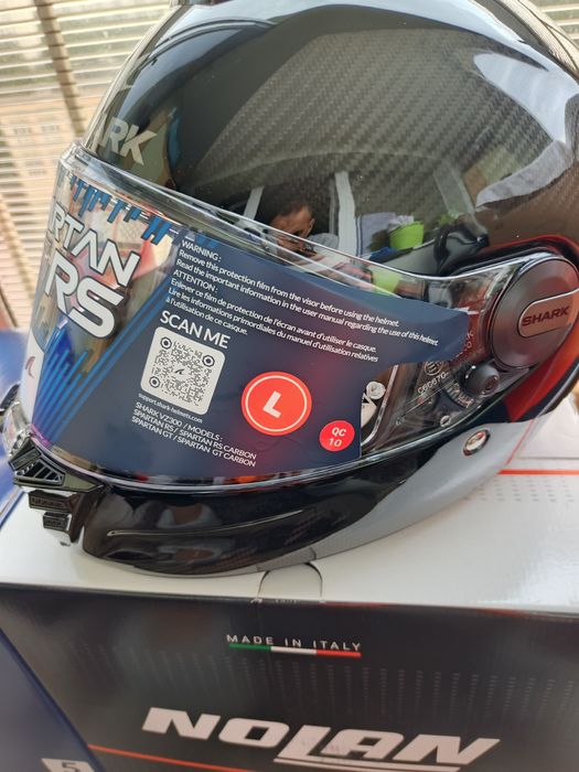 Kask motocyklowy Shark Spartan RS CARBON (carbon skin). Połysk.rozm. S