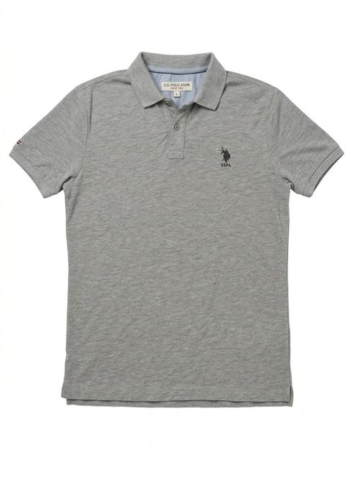 Чоловіча футболка-поло U.S. Polo Assn. (Сіра, розмір L)
