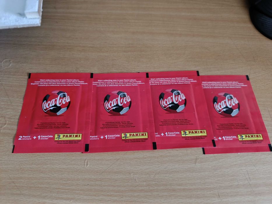 4 Saquetas de Cromos Coca Cola FIFA Mundial 2026
