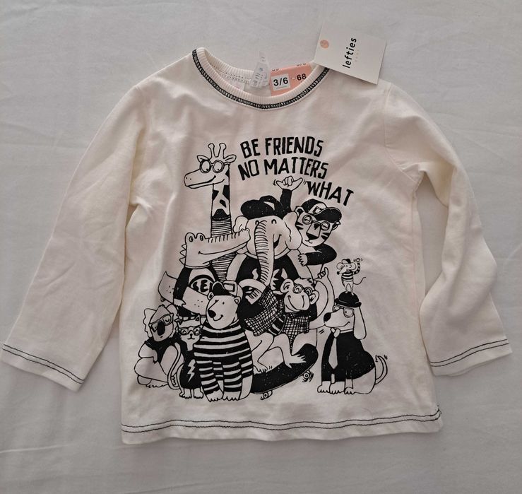 Tshirt Lefties - 68cm - 3 a 6 meses - Nova!