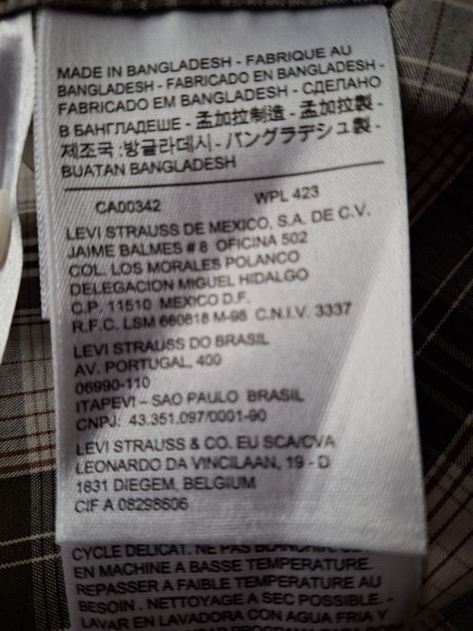 Koszula Levi's krata krótki rękaw roz M bawełna western