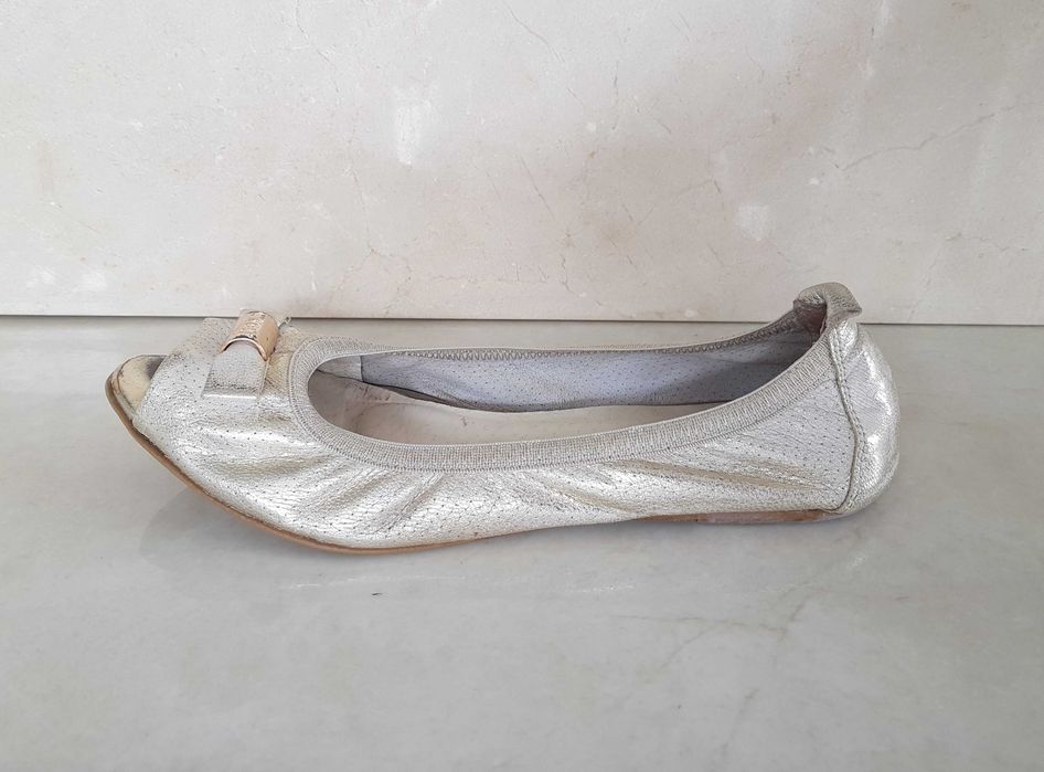 Baleriny Nicole z gumką skóra, rozm.38