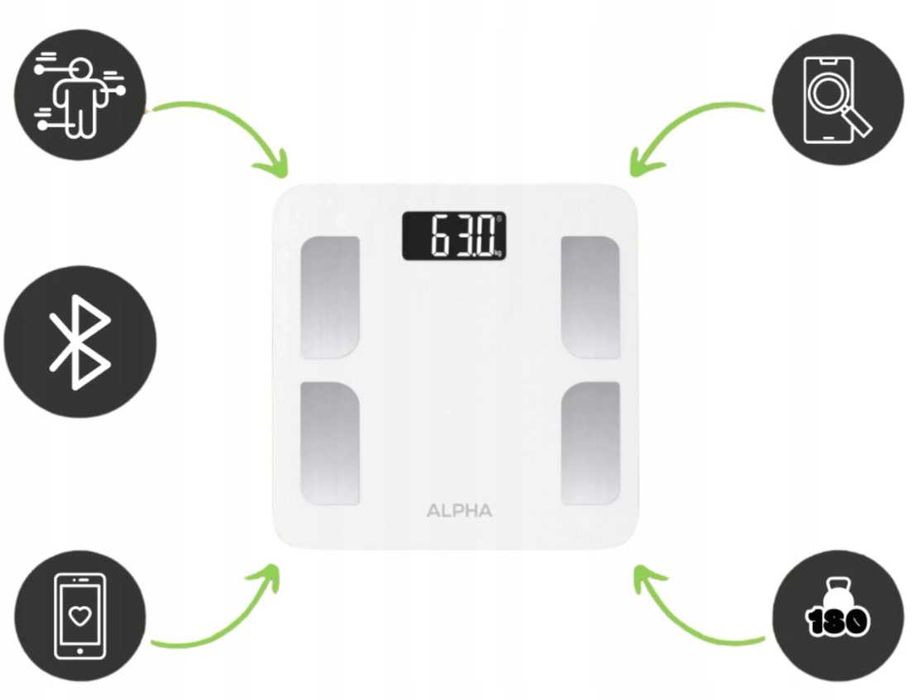 Waga ALPHA Smart Scale | Max 180 kg BMI