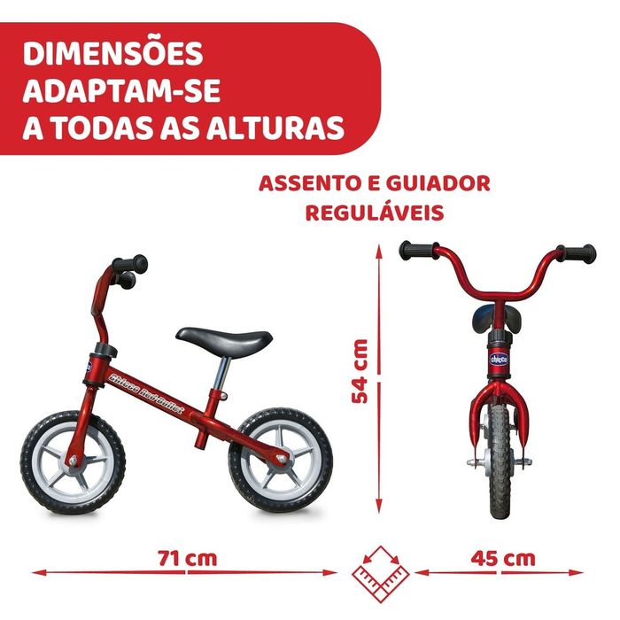 Primeira Bicicleta Chicco - RED BULLET
IDADE RECOMENDADA 2-5 Y