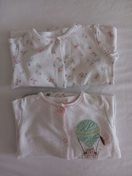 Next śpioszki pajacyki 2 szt rozm 68 cm 3-6 miesięcy zara