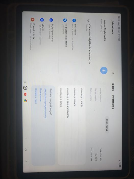 Samsung Galaxy Tab A9+  – stan bardzo dobry + akcesoria