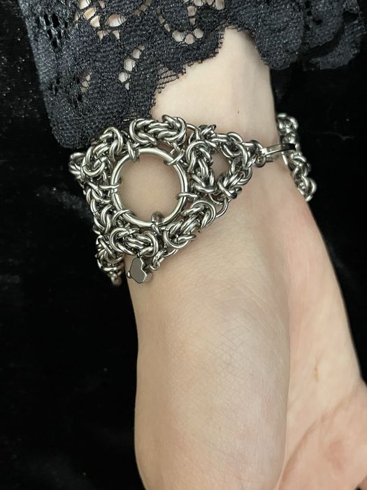 Nowa  bransoletka w stylu gotyckim wykonane techniką chainmaille,