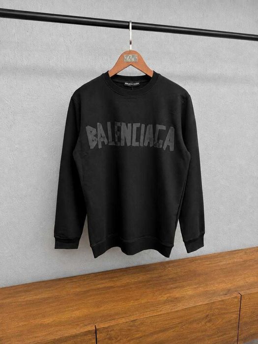 Світшот Balenciaga чорний / Чоловіча кофта тринитка (S-XXL)