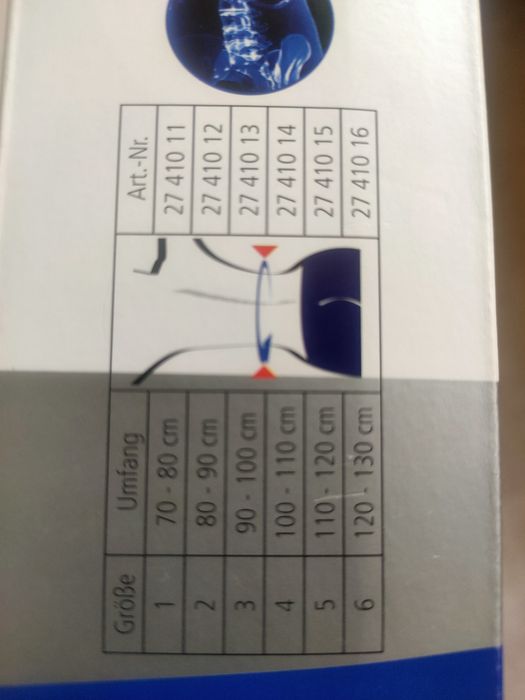 Meyra Medical lumbo Medical na kręgosłup lędźwiowy 110 -115 cm obwód