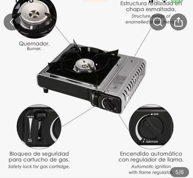 Fogão portatil novo na caixa