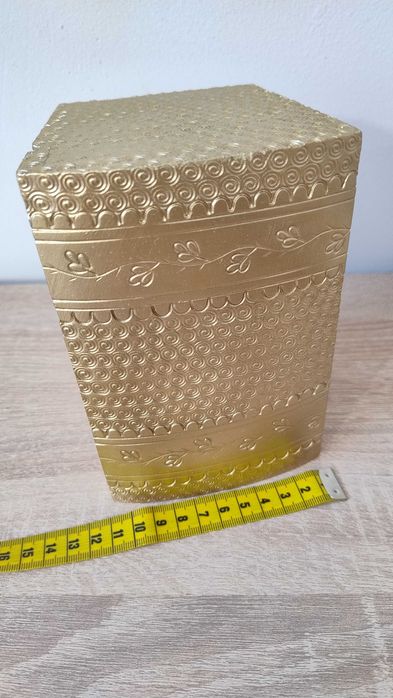 Drewniana szkatułka / PRL