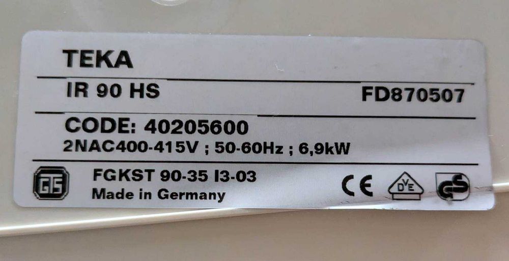 Placa de indução TEKA IR90HS