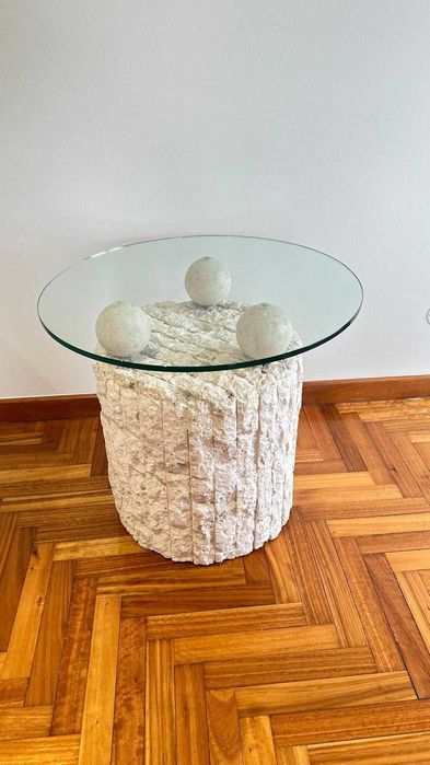 Mesa de apoio imitação pedra