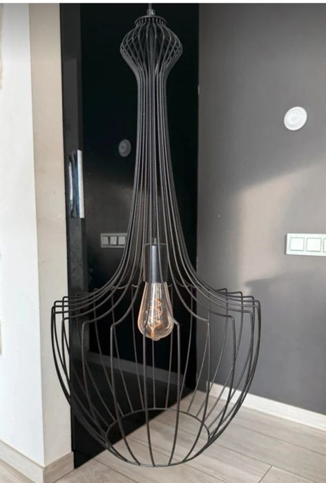 Lampa Loft, T. K.Maxx, czarna wysoka