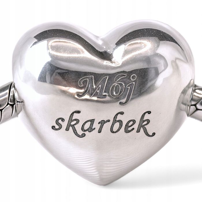 Charms MÓJ SKARBEK prezent dla ukochanej srebro 925 miłośc walentynki