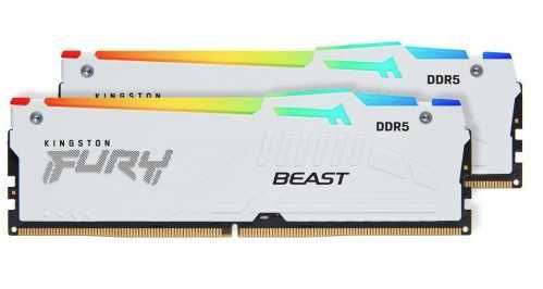 ОЗУ Kingston DDR5 64GB (2x32GB) 6400Mhz FURY Beast RGB White