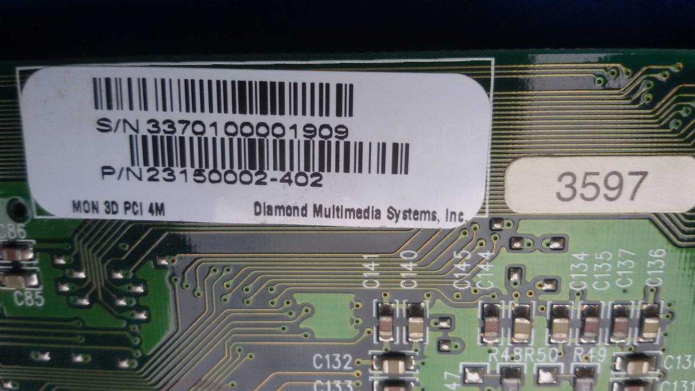 Diamond monster 3dfx 4MB PCI Voodoo 1