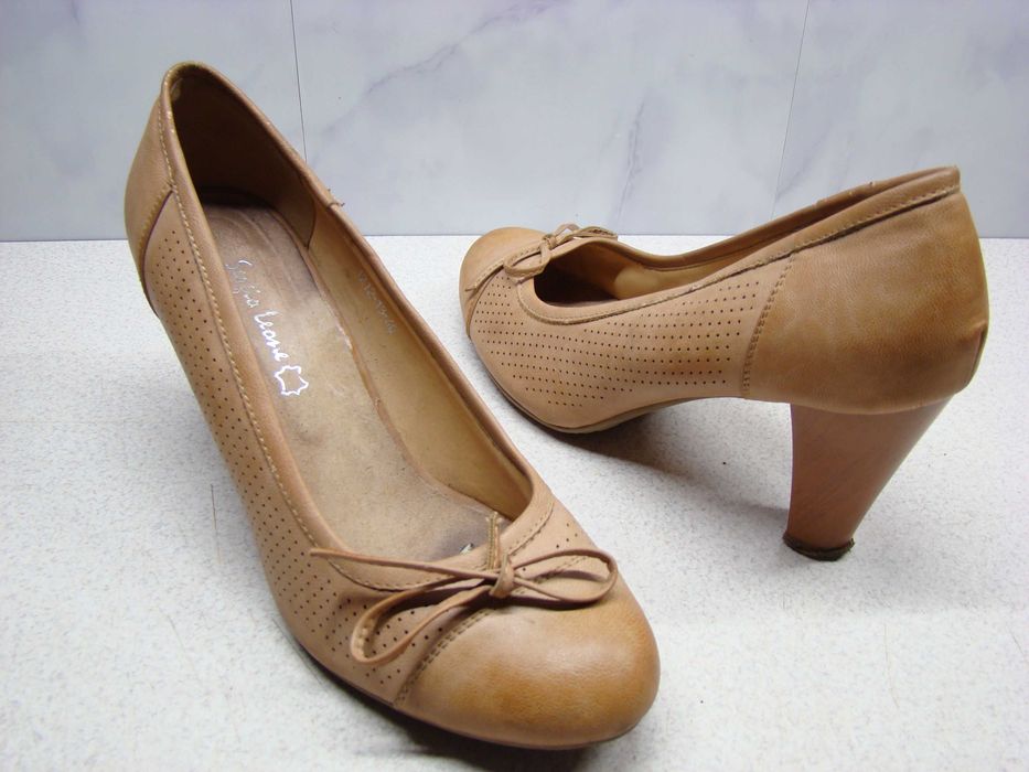 Sergio Leone R.40 brązowe czółenka damskie szpilki wygodne