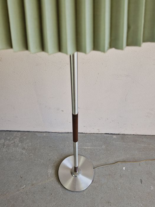 Lampa Dunska Podlogowa Vintage Lata 60 70 Retro Design Teak Aluminium