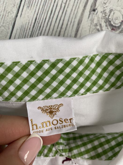 Рубашка h.moser s(36)8 принт мелкий олень