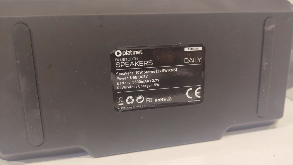 Głośnik, radio, zegarek, termometr, bluetooth, bezprzewodowy platinet