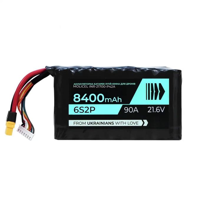 нові збірки АКБ для FPV BTRY 6s2p Molicel (INR21700-P42A)
BTRY 6s2p Molicel
(INR21700-P42A)