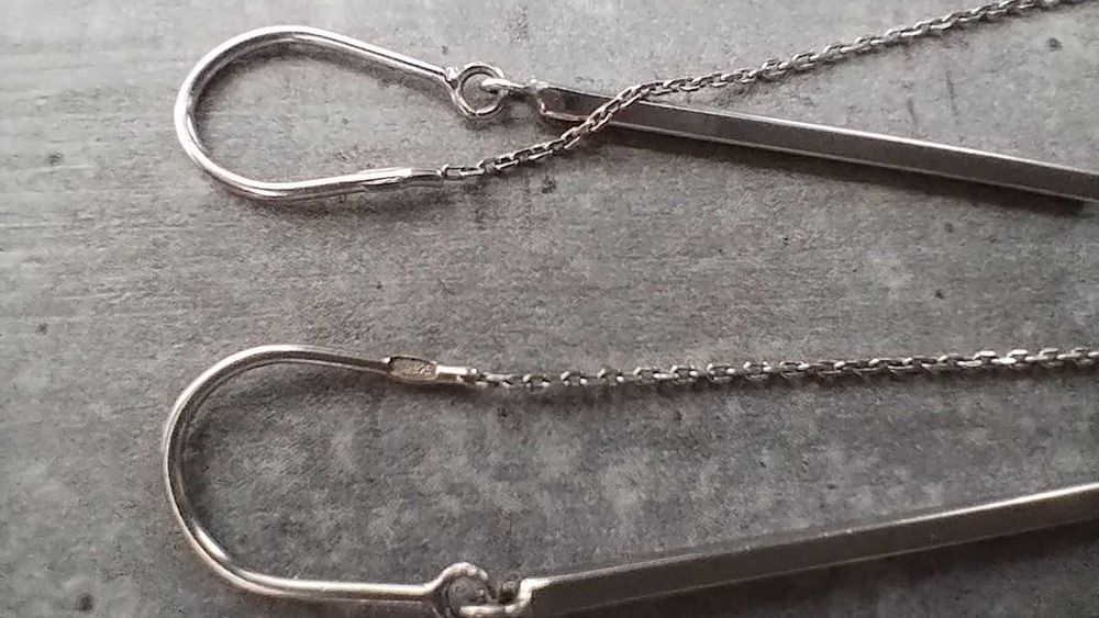 Срібні сережки протяжки