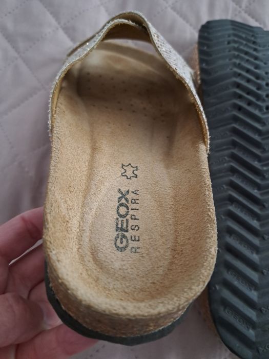 Geox respira klapki brokatowe zlote rozm. 36 jak nowe