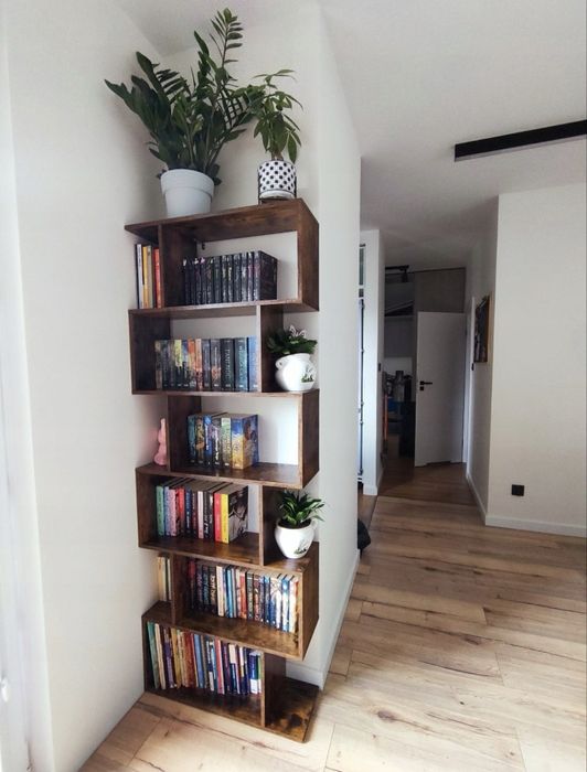 Regał stojący loft biblioteczka drewniana 6 półek 190 cm
