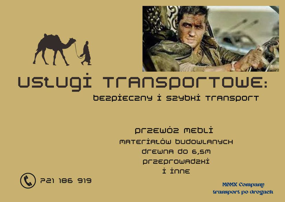 Przeprowadzki, usługi transportowe