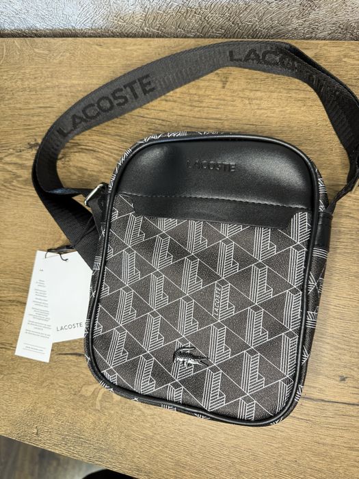 Сумка Лакоста Барсетка Lacoste Мессенджер бананка через плече бананка чоловіча сумка монограма