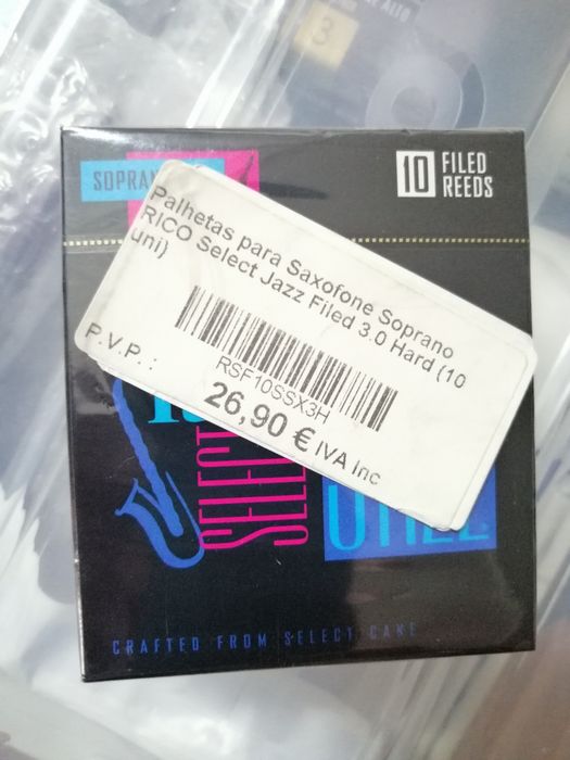 Rico Select Jazz Saxophone Soprano Reeds Box 3 Hard/Grand Concert 364176302279937121