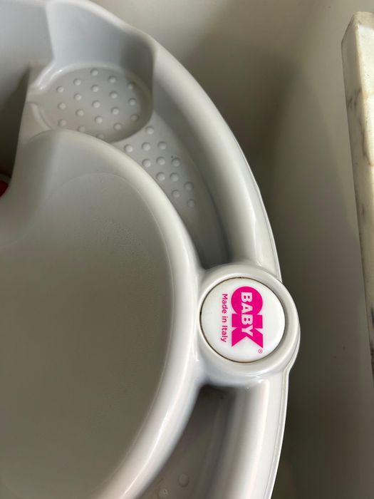 Banheira de Bebé com Suporte – Cinza