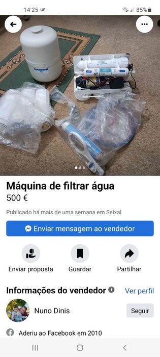 Filtro de água alta potência transforma água salgada em água potável