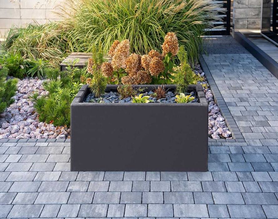 Donica betonowa ogrodowa ZEN 50x100x50 cm grafit Styrobud