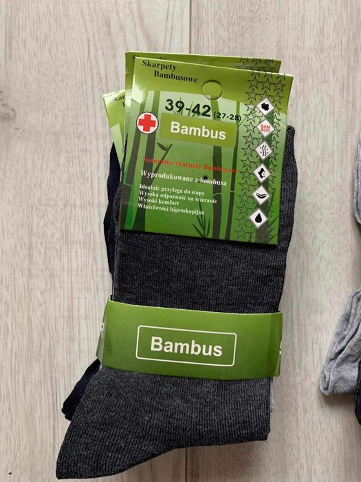 Skarpety męskie bambusowe 5 par 16 zł