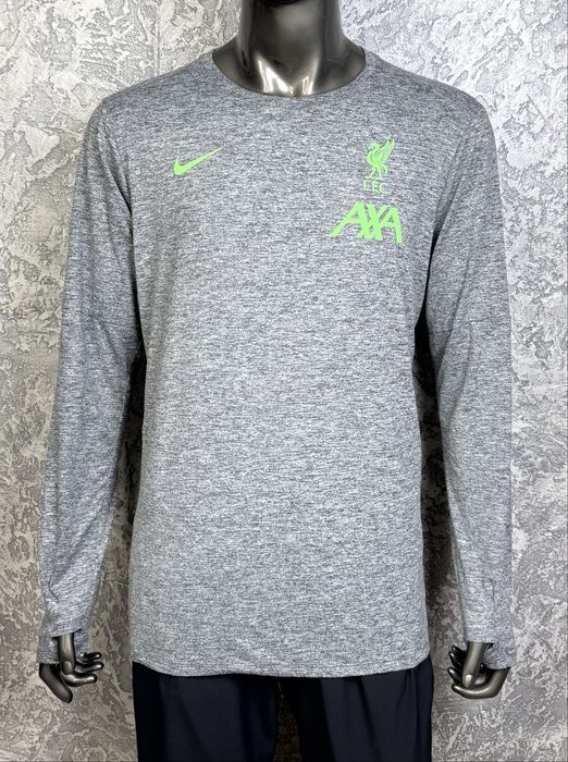Nike dri-fit Liverpool кофта лонгслив L-XL размер футбольная серая