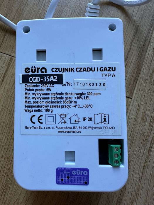Czujnik czadu i gazu EURA