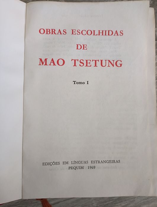 Livro: Obras Escolhidas de Mao Tsetung(Tomos I a IV) e  outras 2 obras