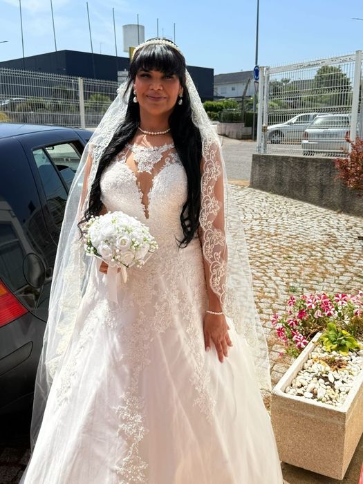 Gendo vestido branco de noiva