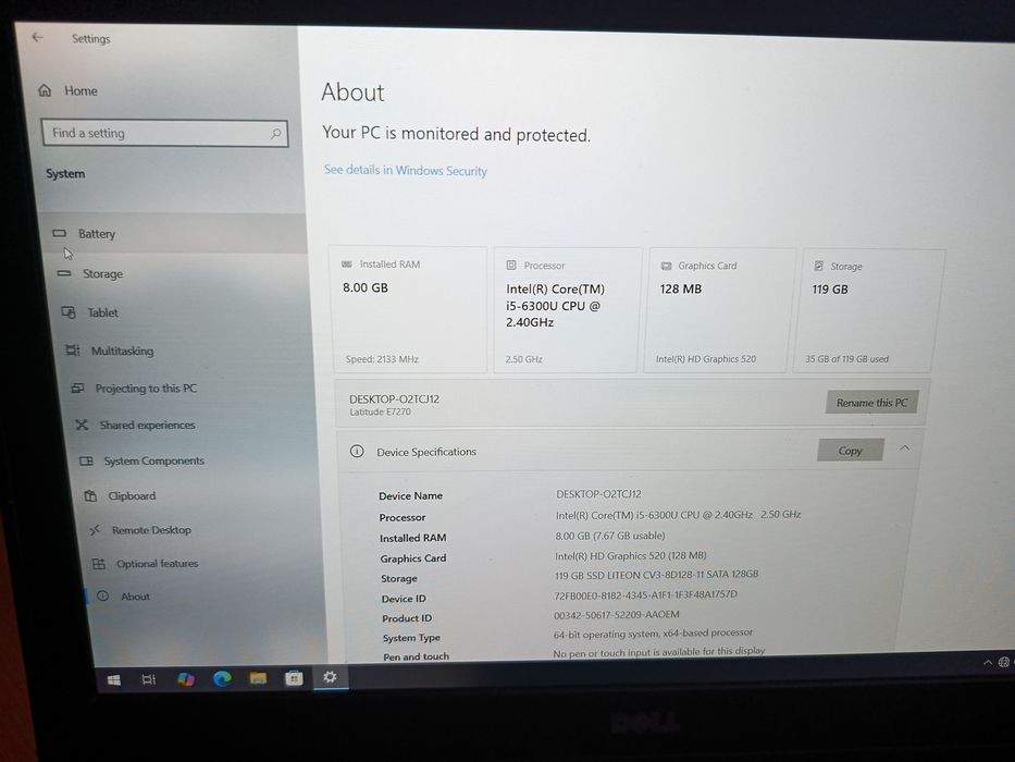 Dell 7270 8/128 full HD